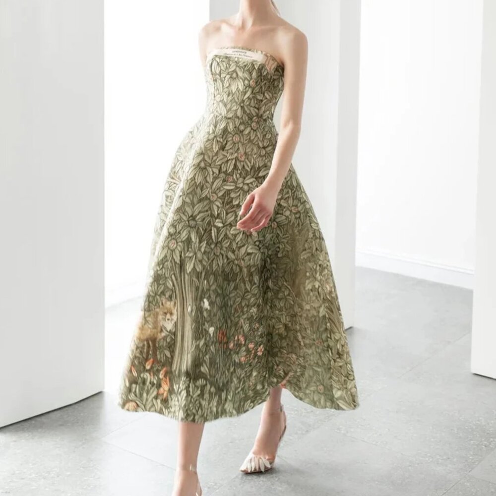Montsand Printed Forest Dress Size S